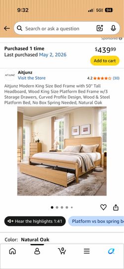 King bed frame