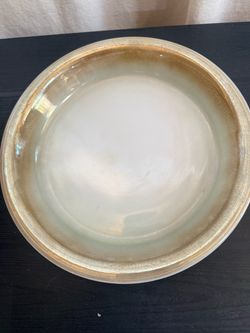 Federal Glass Mesa Moss Brown Milk Glass Pie Plate Dish