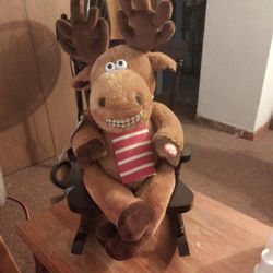 Christmas Plush Toy Toy Sings Nose Light Up 15 Tall 