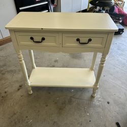 White Antique Entryway Table