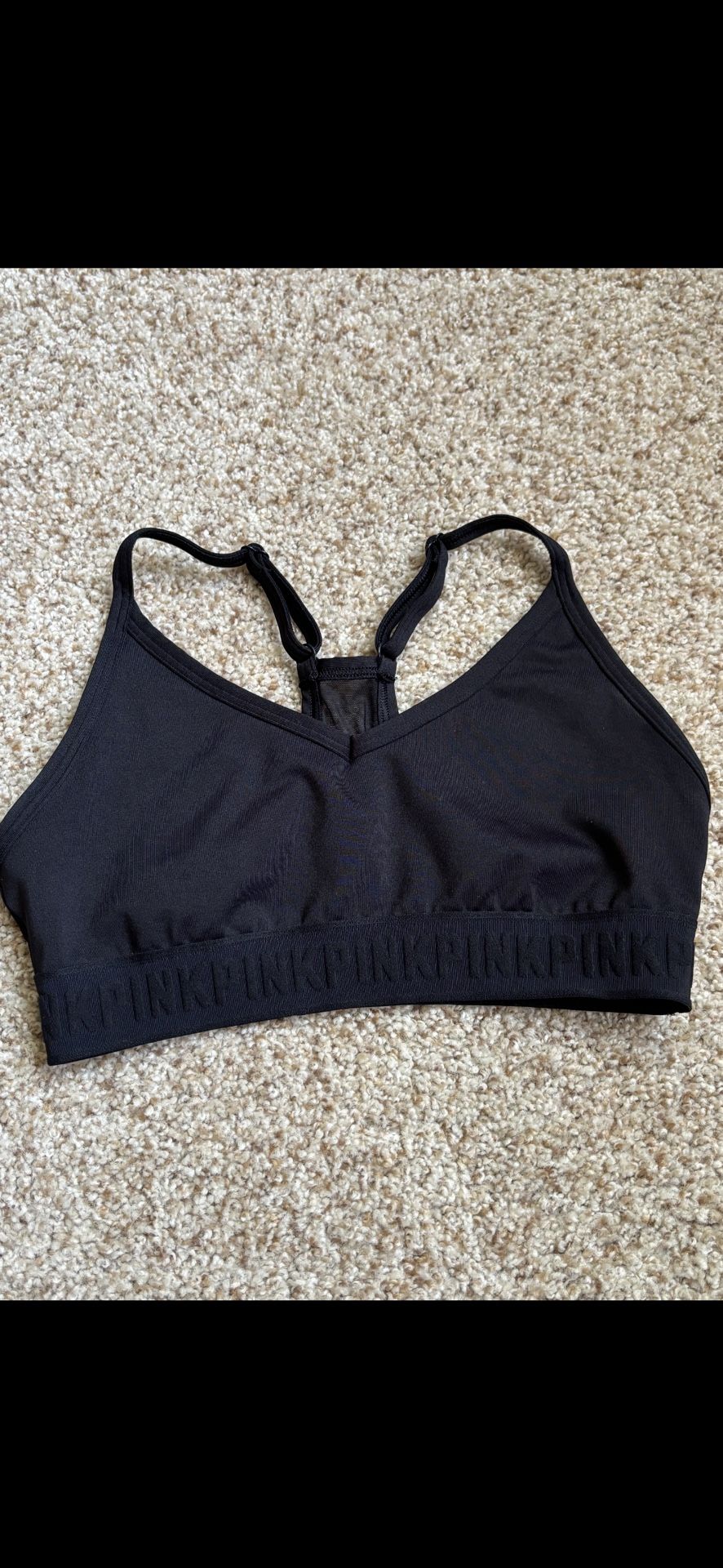 Victoria Secrets Pink Black Sports Bra
