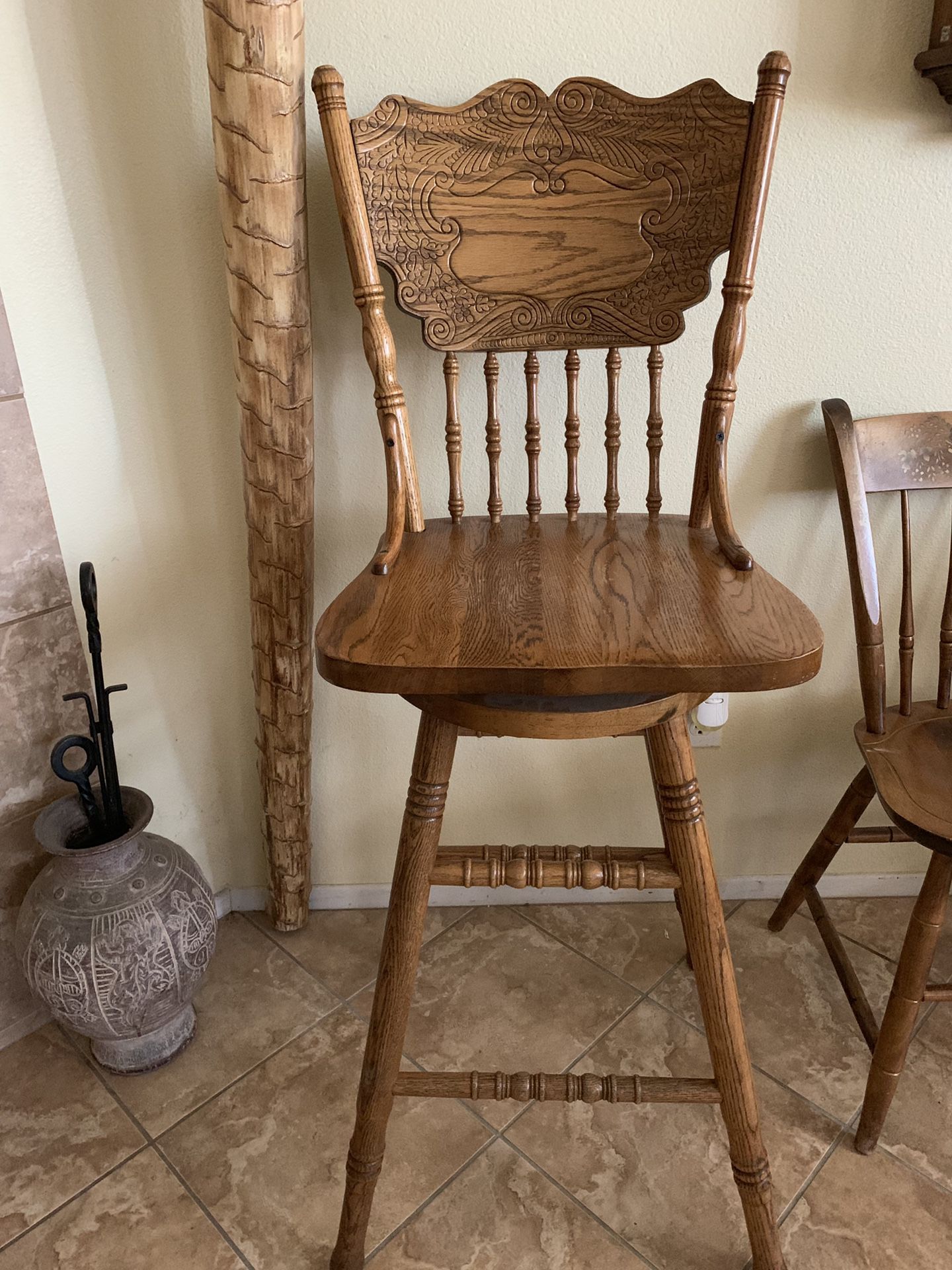 Wooden bar stool $20 firm
