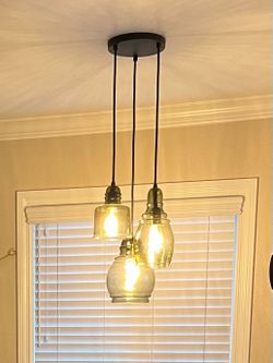Pottery Barn 3 Pendant Light Fixture