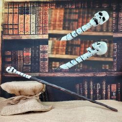 Skull Wand by Unique Wands - 13 5/16", Resin, Geek Gear Wizardry, Harry Potter Inspired 