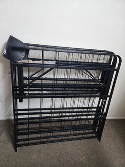 Black Metal Folding Bed Frame