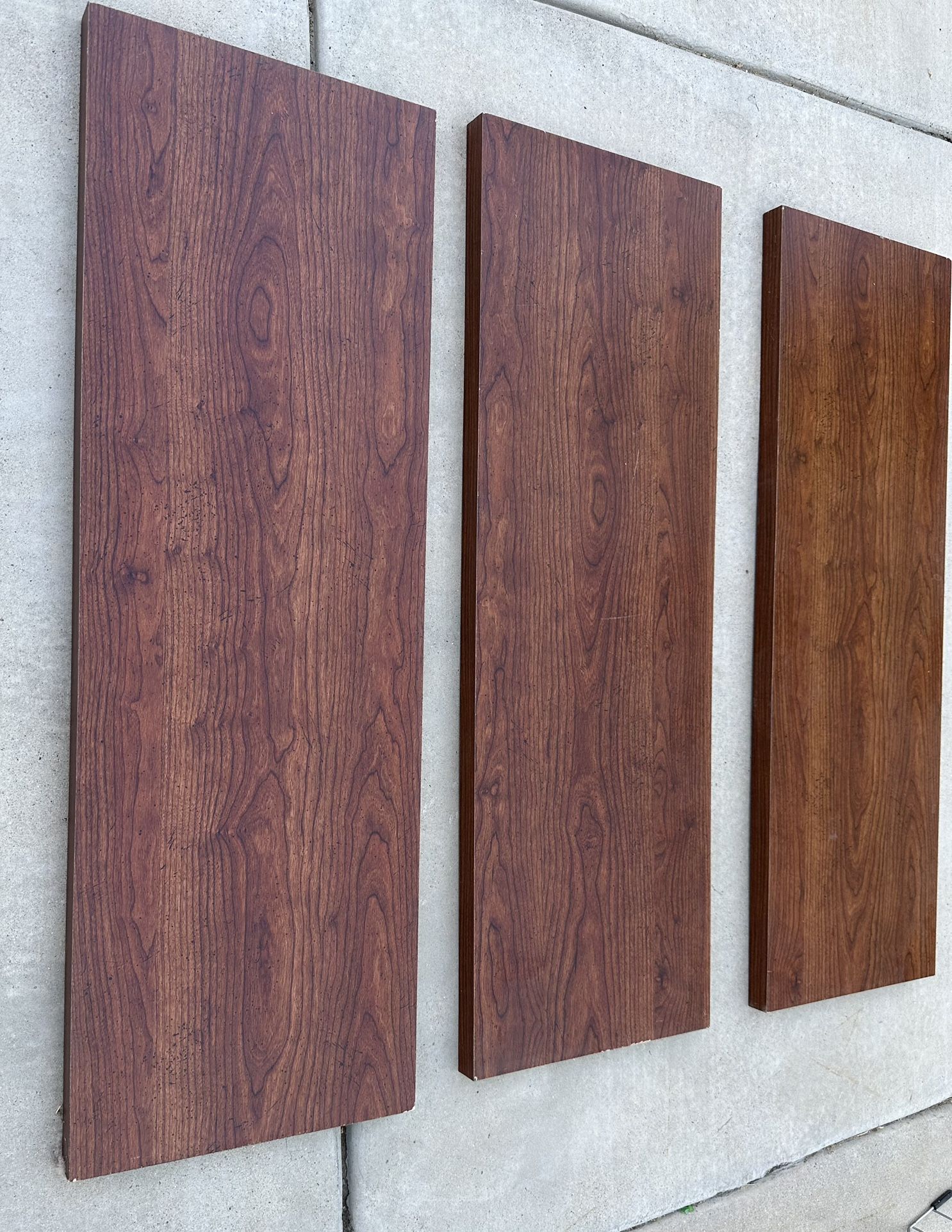 Walnut Finished Shelves