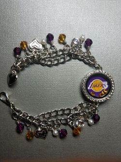 Lakers Personalized Charm Bracelet