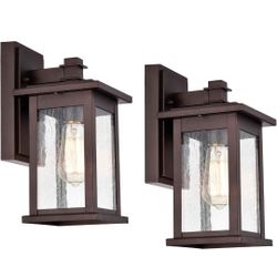  2 Pack Oil Rubbed Bronze Outdoor Light Fixtures,