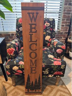 Rustic Wooden WELCOME Sign