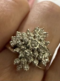 Vintage Cluster Diamond  Ring