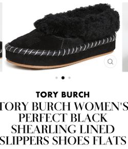 Tory Burch shearling slippers 