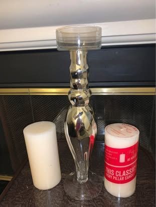Candle Holder with Two Large Lasting Candles