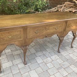 Stunning Antique Burled Wood Front Sideboard / Buffet 