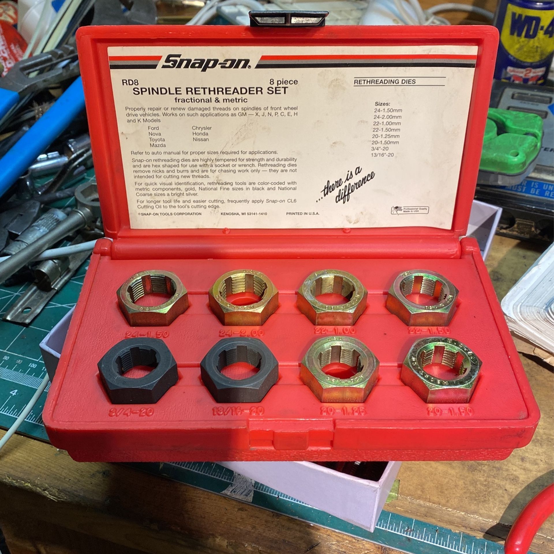 Snap-on RD8 Spindle Rethreader Set NEW