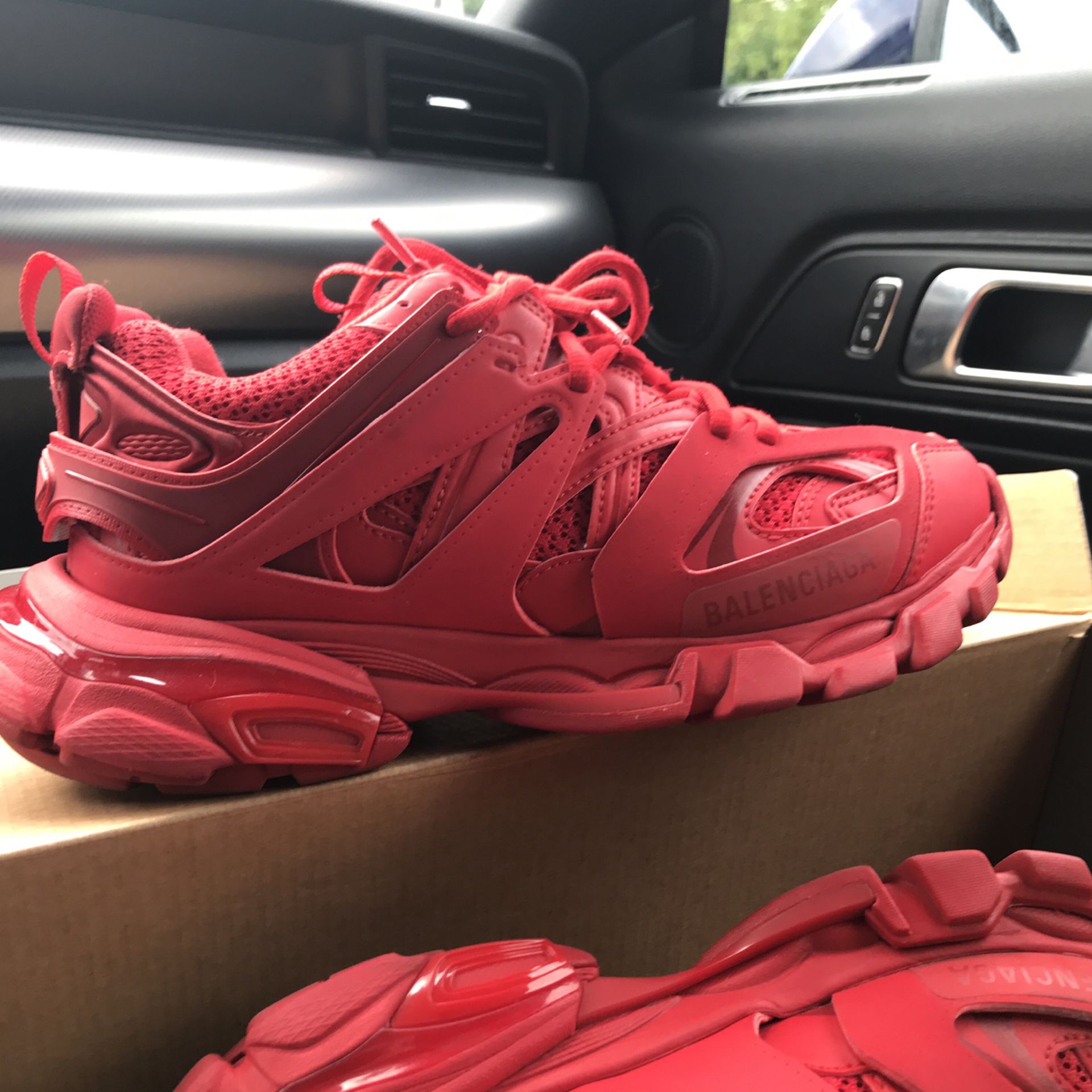 Running Shoes Red Balenciaga Shoe, Size: 7