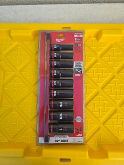 Milwaukee
SHOCKWAVE Impact Duty 1/2 in. Drive SAE Deep Well Impact Socket Set (9-Piece)