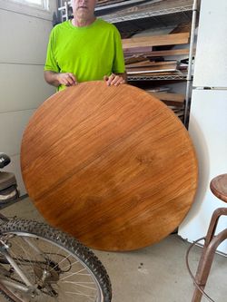 Round wood table top