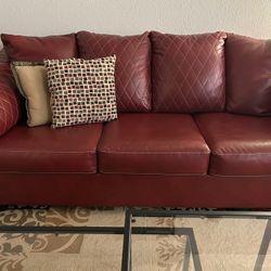 Red Leather Couch