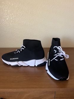 Balenciaga speed trainer lace up “black and white” size 11 men’s