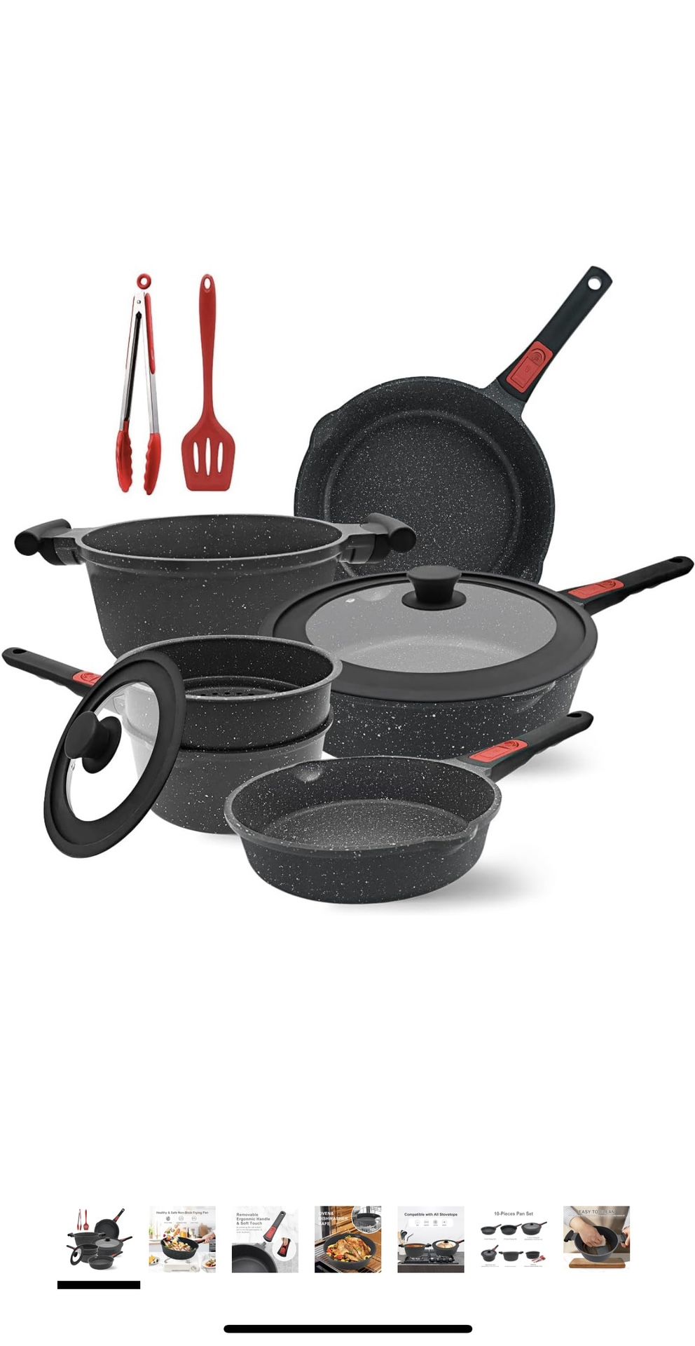 10 Pcs Pots and Pans Set Nonstick BRAND NEW