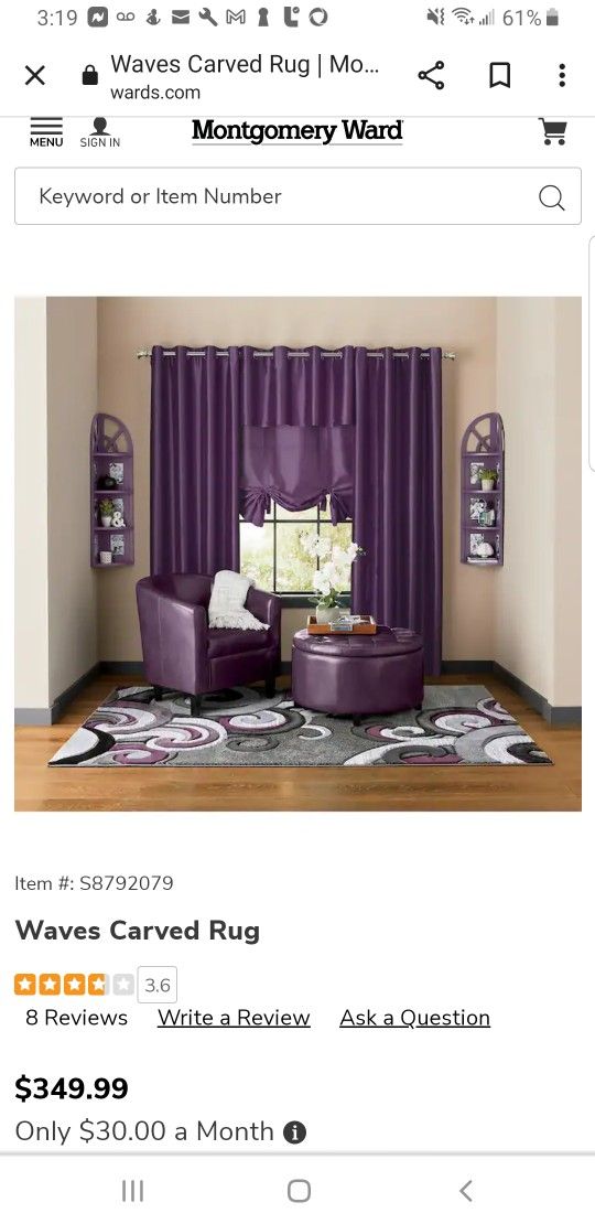 AREA RUG 7x10" X 10x6"