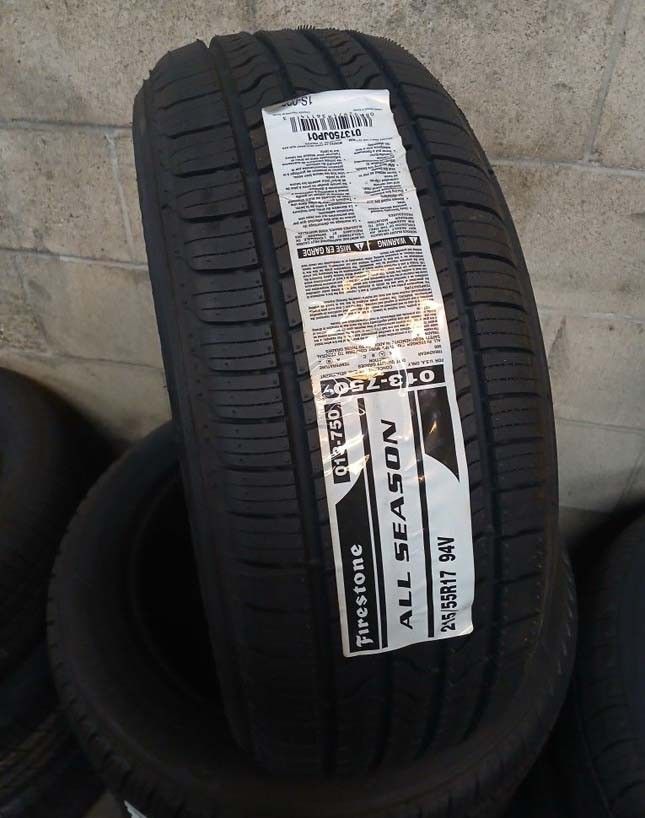 4 New Tires 215/55/17 Firestone Tires