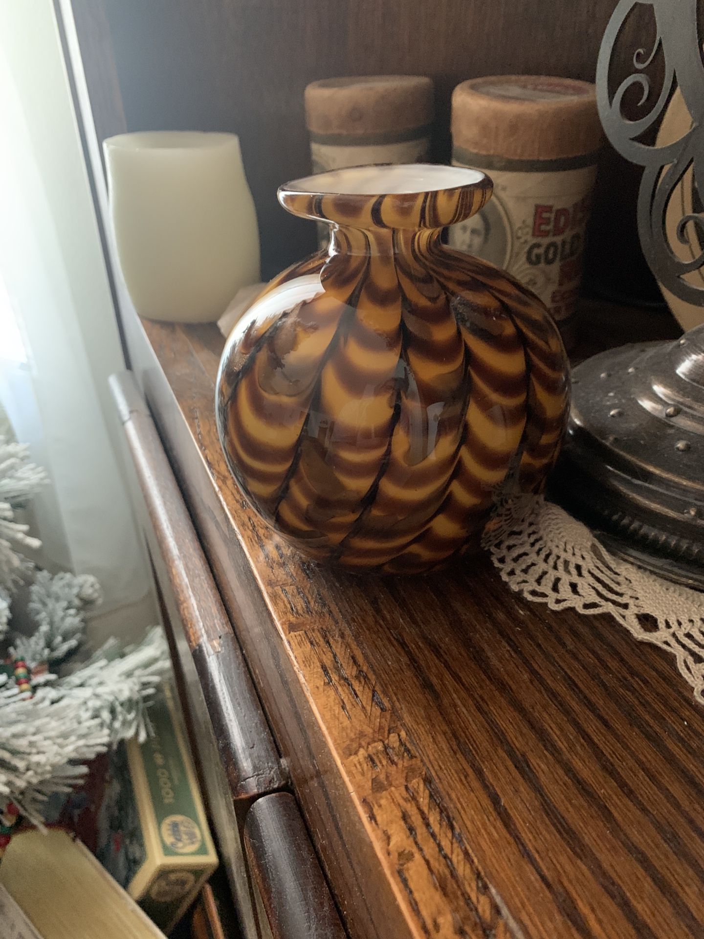Vintage Blown Glass Vase/ Paper Weight ? 