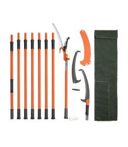 New Other VEVOR 7.3-27 ft Extendable Tree Pruner/Manual Pole Saw, Orange/Black
