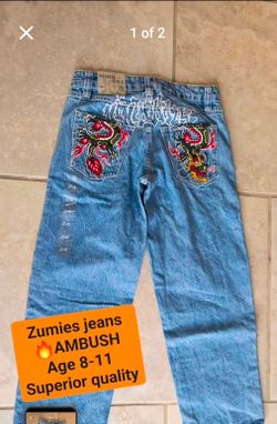 Zumies high quality skater baggy pants with embroydery6