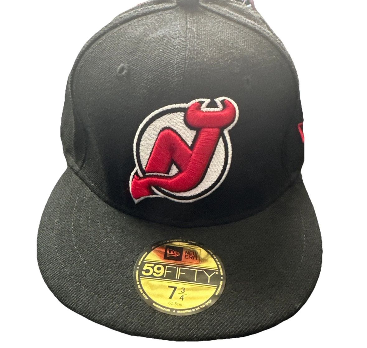 NJ Devils Fitted NEW NE Hat 59Fifty Size 7 3/4