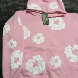 Denim Tears Pink Cotton Wreath Hoodie – Size L