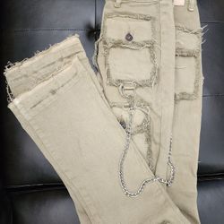 Valabasas Flared Jeans Beige (Size 30) New Condition 1x Use 100% Authentic Guaranteed