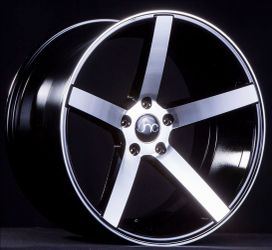 18X8 JNC JNC026 BLACK MACHINED FACE Wheels