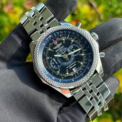 Breitling Bentley Supersports Midnight Black Blue Dial 49mm Stainless Steel Bracelet Bezel Limited Edition 1000 Pieces No885 Watch A26364