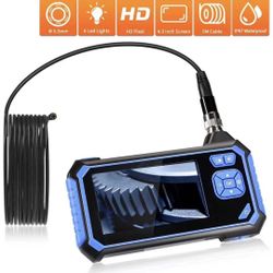 Industrial Endoscope, 4.3 inches LCD Screen Handheld Borescope, 5.5mm 1080P HD Digital Inspection Camera, Waterproof Snake Camera with 16.4ft/5Meter