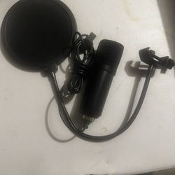 Condenser Usb Microphone And Pop Filter