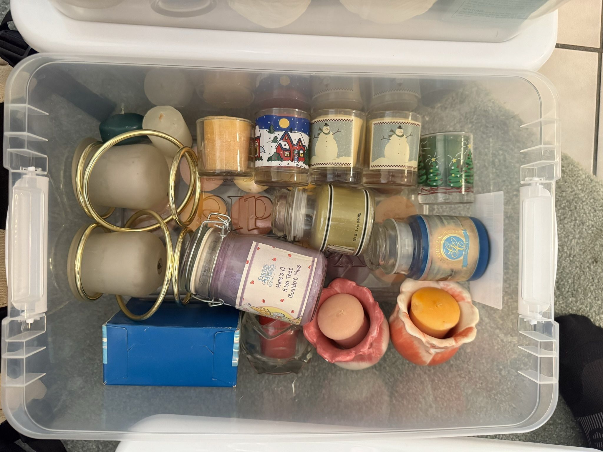 Votive Bankers Box Full Of Candles.