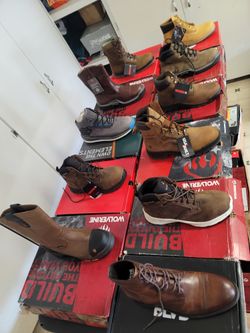 WOLVORINE Y CATERPILLAR WORKS BOOTS, SIZE 7 TO 15 MEN'S. PRICE'S $85 TO $120. GARDENGROVECA92841-.