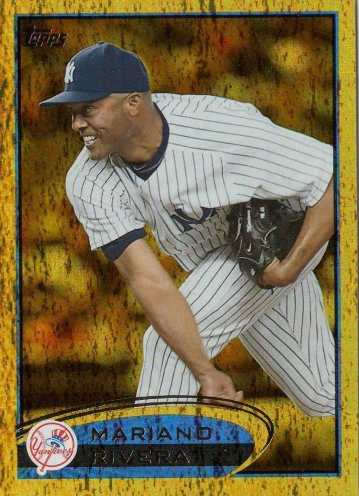 MARIANO RIVERA 2012 Topps GOLD SPARKLE Parallel Card #180 Yankees Foil HOF
