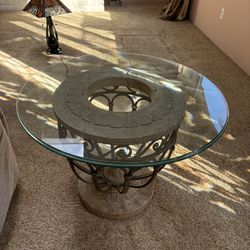 Glass Side Table 