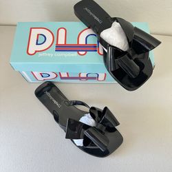 Jeffrey Campbell Sugary Flip Flop Black Sandals