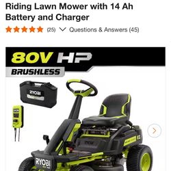 Ryobi Riding Lawnmower