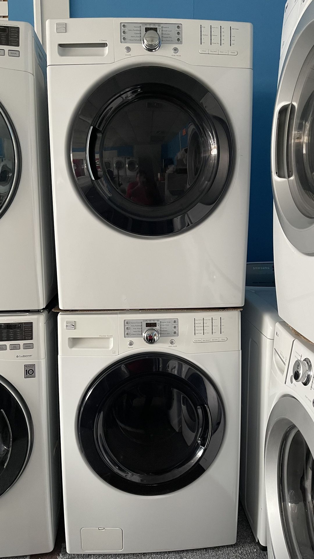 Kenmore Set Stackable Washer And Electric Dryer Both In Execellent Working Condition Very Clean 