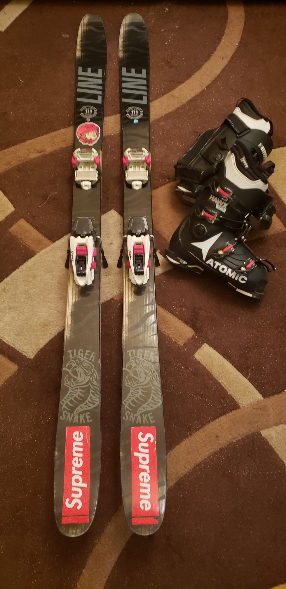 Rare Twin Tip Skis 171m & Ski Boots 26.5