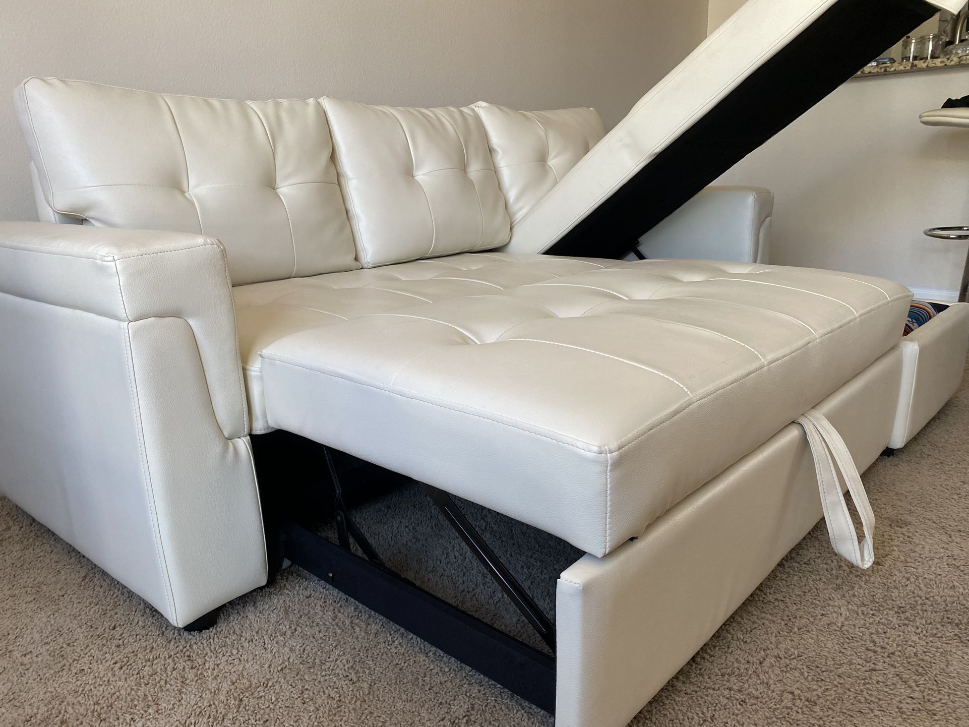 White Air Leather Couch - 6 Months Old  