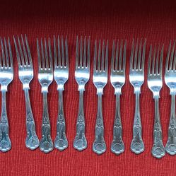 Kings By Samuel Peace Sheffield England Stainless Flatware 46pc