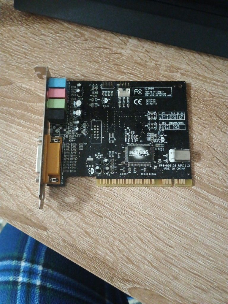 Maddog SC3000 Internal Sound Card PCI 2.2, 5.1/16 Bit