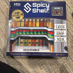 Spices Shelf Organizer Adjustable 2 TIER