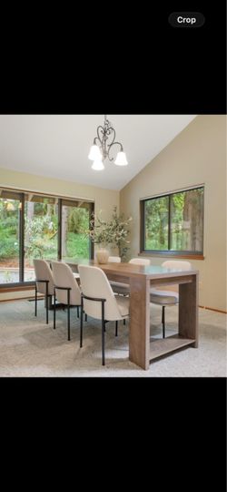 Natural Brown Narrow Dining Table