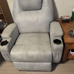 Recliner, Remote Controls, Heats And Vibrates. And Swiffle 